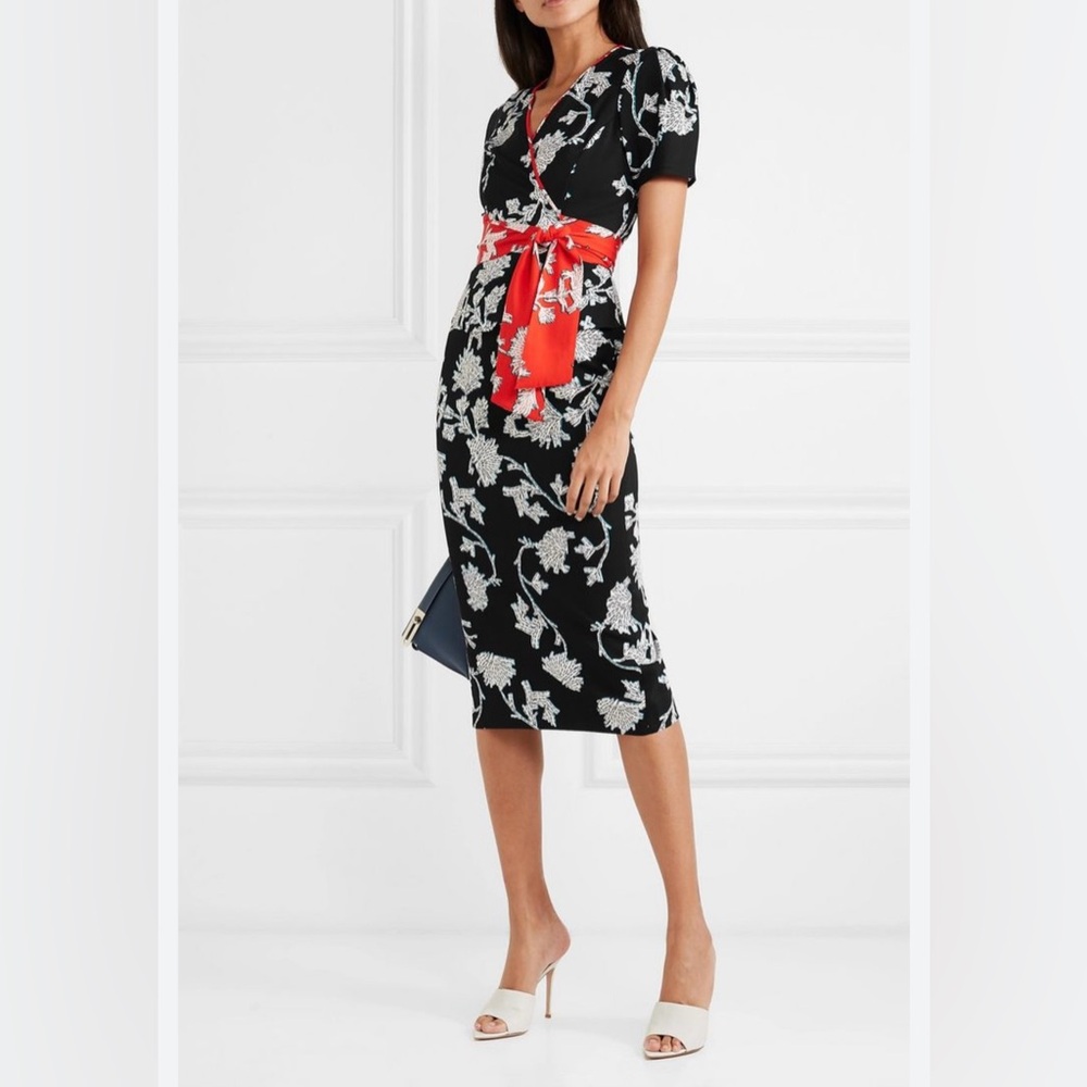 Diane von Furstenberg Kara Floral Coordinates Midi Size 4 Skirt and Top